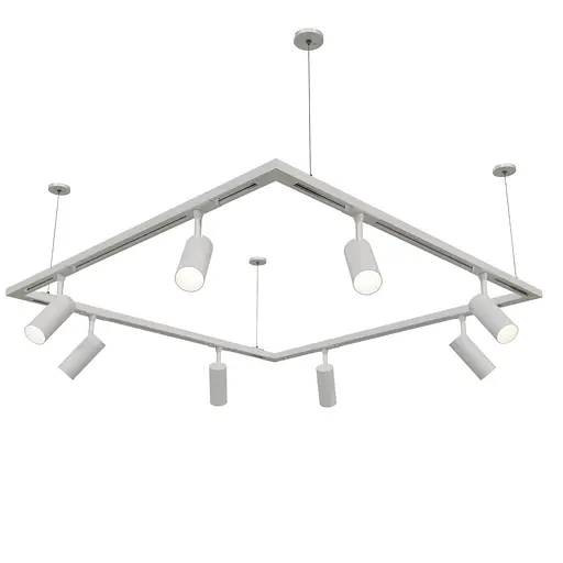 Комплект трекового освещения подвесной (люстра) OLEDIM Set-17Q 1x4 белый - фото 1