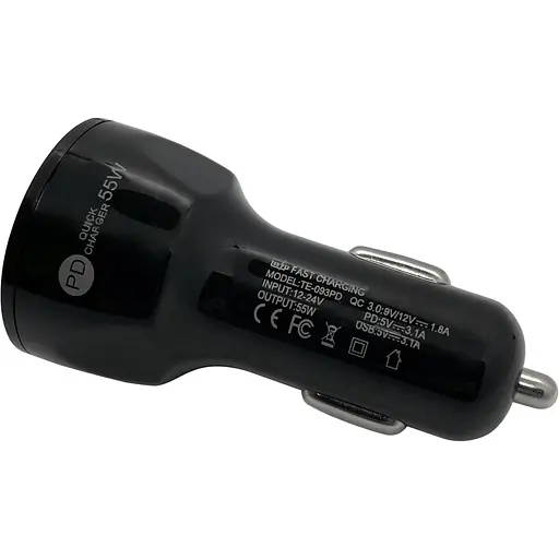 Автомобільний зарядний пристрій XON UniLink Type-C 20W PD20 + QC3.0 + 5V/3.1A Black (5060948063449) - фото 4