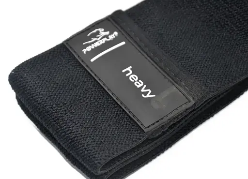 Тканинна гумка PowerPlay 4111 Hip Band L Light для фітнесу та спорту Чорна (d_84cm) (PP_4111_Black_L) - фото 6