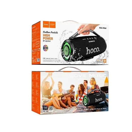 Портативна колонка Hoco HA4 mini Surge outdoor 2*15 W з підсвіткою - фото 5