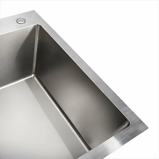 Кухонная мойка нержавейка Platinum Handmade 70x50 HSB (квадратный сифон 3,0/1,0), Нержавеющая сталь - фото 3