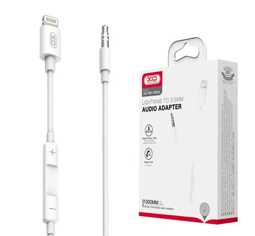 Кабель XO NB-R192A Lightning to 3.5 мм 1 м Белый - фото 2