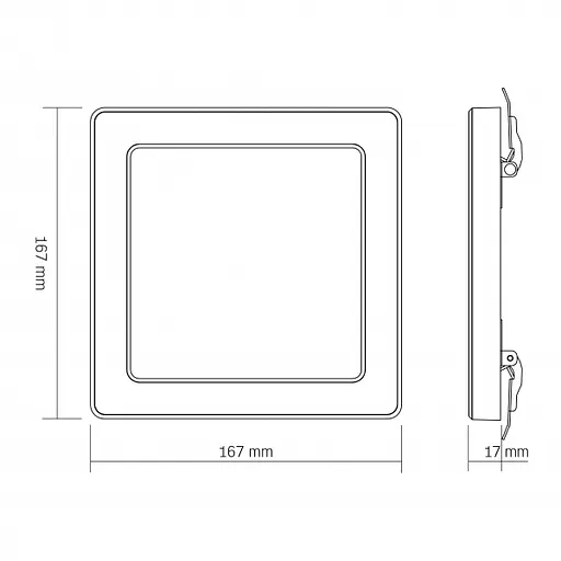 LED світильник квадратний VIDEX DL6S 12W 3000K-4000K-6500K White - фото 5