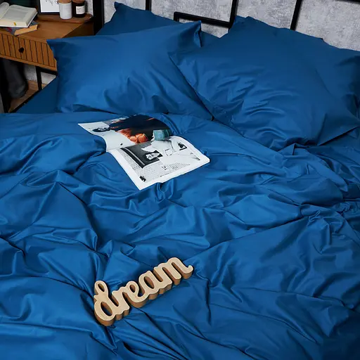 Пододеяльник Moon&Star Satin Premium Deep Blue Евро 200x220 см - фото 4