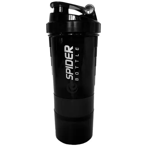 Шейкер спортивний EasyFit Spider 0,5л Чорний (EF-7200-BK) - фото 1