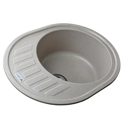 Гранитная мойка Mira ARNICA бежевая для кухни устойчива к царапинам и химии 620х500 мм - фото 2