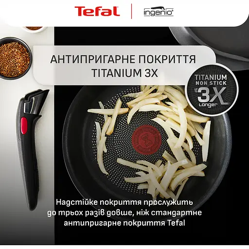 Набор посуды Tefal Ingenio Inspiration 3 предмета черный (L867S604) - фото 11