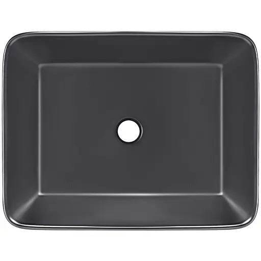 Умивальник Qtap Tern 480x370x135 Black matt QT176069MB, Чорний матовий - фото 1