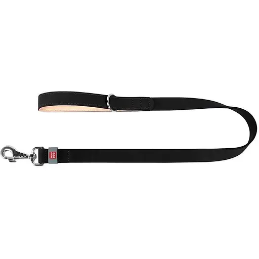 Повідець для собак Waudog Classic шкіряний чорний - фото 2