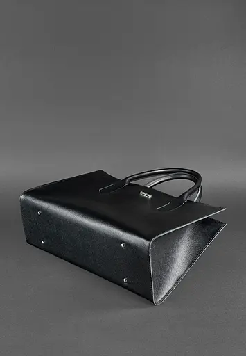 Шкіряна жіноча сумка Шоппер чорна Blackwood - фото 6