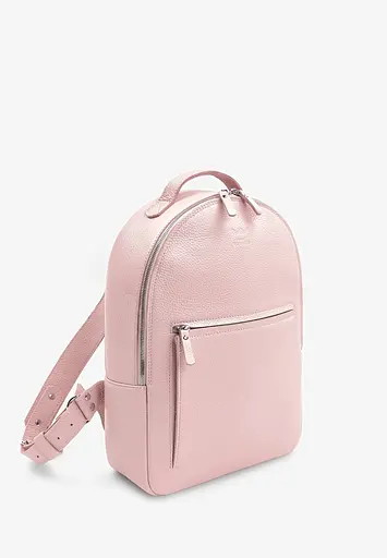 Кожаный рюкзак Groove M розовый зернистый - фото 3