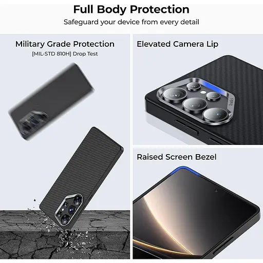 Чехол Benks ArmorPro Kevlar Case 600D/1500D Magnetic для Samsung Galaxy S25 Ultra Black (6948005949198) [141727] - фото 19