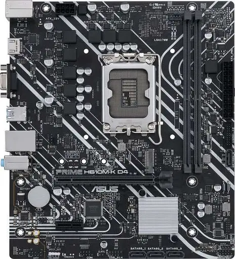 Материнська плата ASUS PRIME H610M-K D4 (PRIME H610M-K D4) (Socket 1700, Intel H610, Micro-ATX) - фото 1