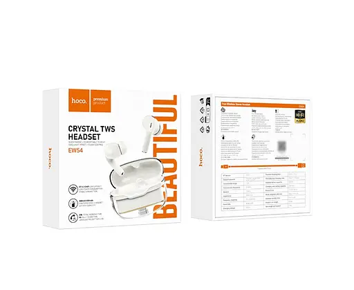 Беспроводные TWS наушники Hoco EW54 вакуумные white - фото 5