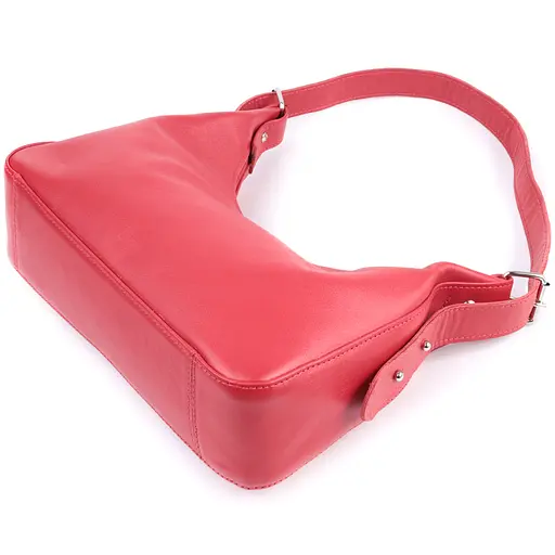 Сумка багет Shvigel с регулируемым ремнем из гладкой натуральной кожи 26х13х6.5 см sum0027029 - фото 5