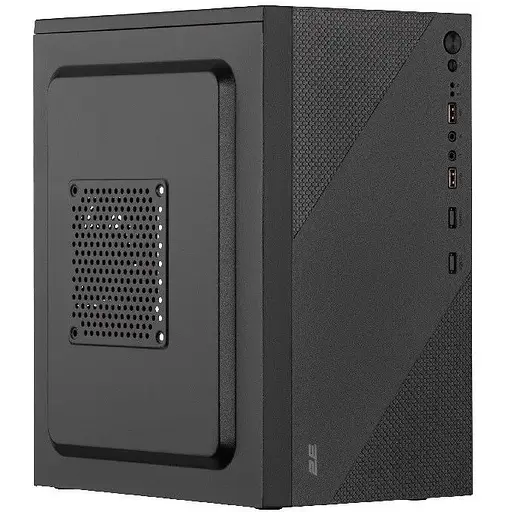 Корпус 2E TeamX (TMX04), чорний, 500 Вт, Mini Tower, для Micro ATX / Mini ITX, 2xUSB 2.0, макс. CPU - 145 мм / VGA - 220 мм, 1x80 - фото 1