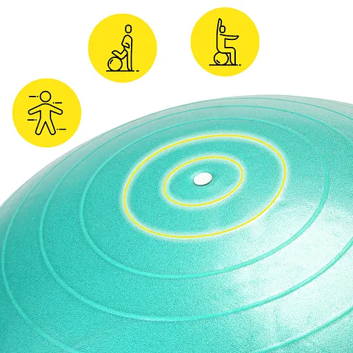 Мяч для фитнеса (фитбол) Cornix 65 см полумассажный Anti-Burst Mint XR-0480 - фото 3