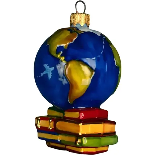 Ялинкова прикраса Різдвяні історії Глобус мандрівника скло (4820001045277)