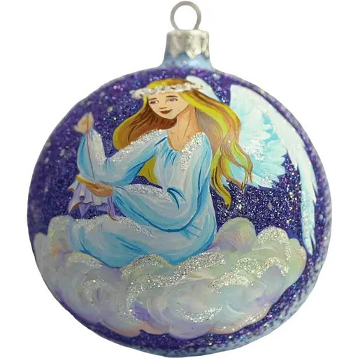 Ялинкова прикраса Санта Шоп Янгол на хмарі скло (4820001106749)