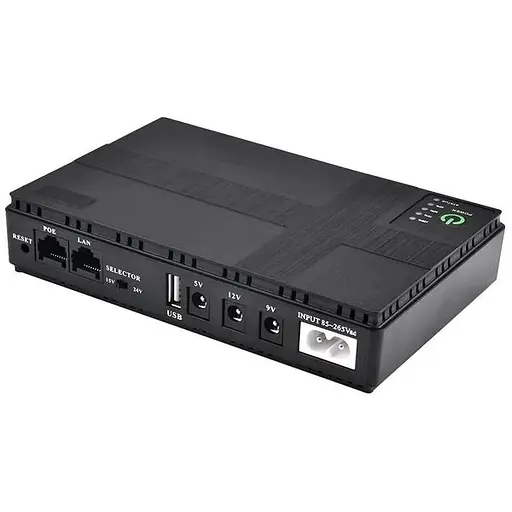 ИБП для роутера-коммутатора TTN DC1018P 10400мАч 18W 5V/9-12V PoE black