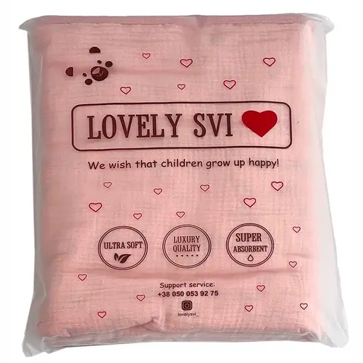 Плед Дитячий Lovely Svi Бавовна Муслін 100 х130 см - двосторонній - Рожевий (601254) - фото 3