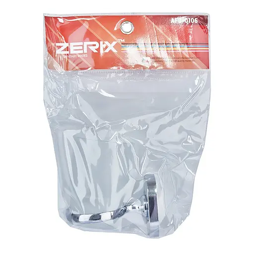 Склянка одинарна настінна Zerix AFB-0106 ZX5056 скло хром - фото 4