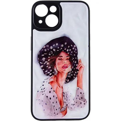 Чехол Epik TPU+PC Prisma Ladies для Apple iPhone 14, 6.1 Girl in a hat