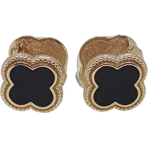 Золоті сережки Імперія золота Конюшина з емаллю. СБ929ЛИ