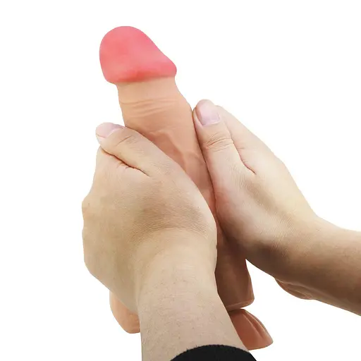Фалоімітатор Baile Sliding Skin Bendable 8.5'' 21.8 см тілесний - фото 7