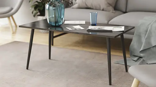 Стіл журнальний Монтана Ferrum-decor 45x100x50 Чорний метал ДСП Сосна Кембра 16 мм (FRD-106712) - фото 3