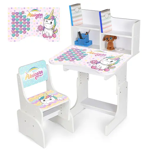 Дитяча Парта N 2071-9-1 білий, зі стільчиком