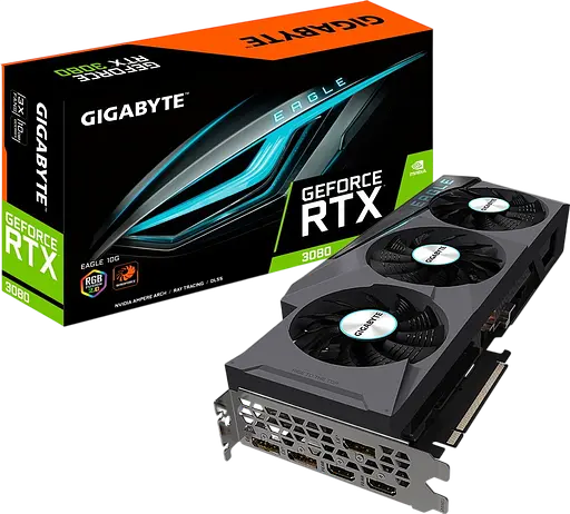Видеокарта GeForce RTX 3080 10GB Gigabyte Eagle (GV-N3080EAGLE-10GD) Б/У - фото 1