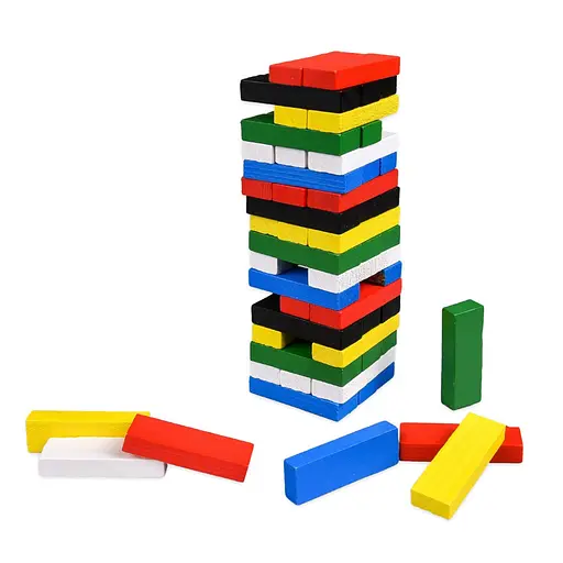 Настільна гра "TOWER MINI" Strateg 31064, 54 бруска, кубик - фото 2