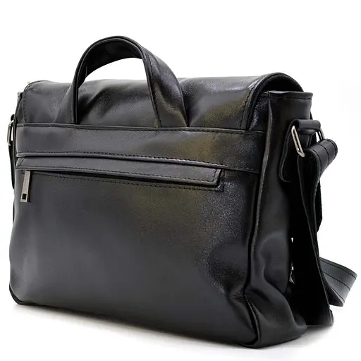 Чоловіча шкіряна сумка через плече з ручкою TARWA 30.5х10х24 см sum0028307 - фото 8