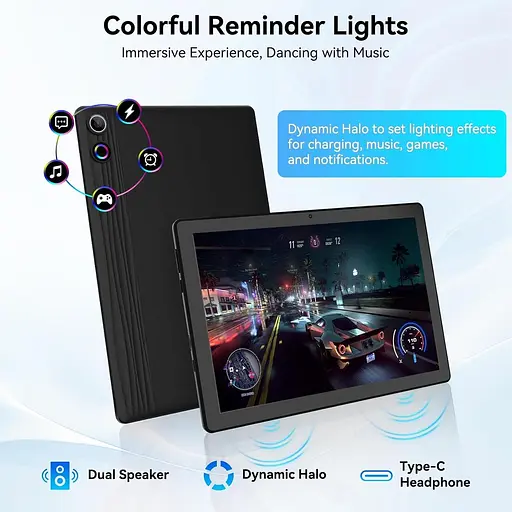 Планшет UGRIHACH, 10,95" 16 ГБ ОЗУ 128 ГБ ПЗУ 1 ТБ Восьмиядерный, Android 14, 1280x800 FHD Сенсорный - фото 5