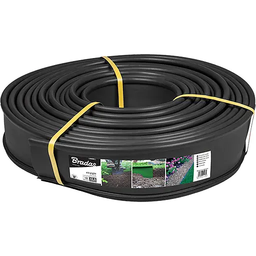 Бордюр газонний Bradas прямий 18 м х 12,5 см чорний OBKBC18125 - фото 1