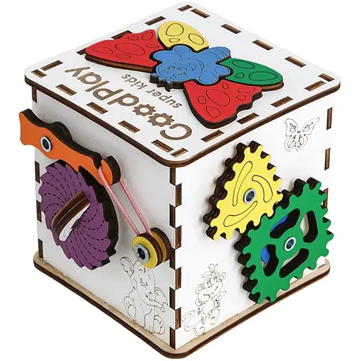 Бізікуб GoodPlay Малюк розвиваючий 12х12х12 см (K 001) - фото 1