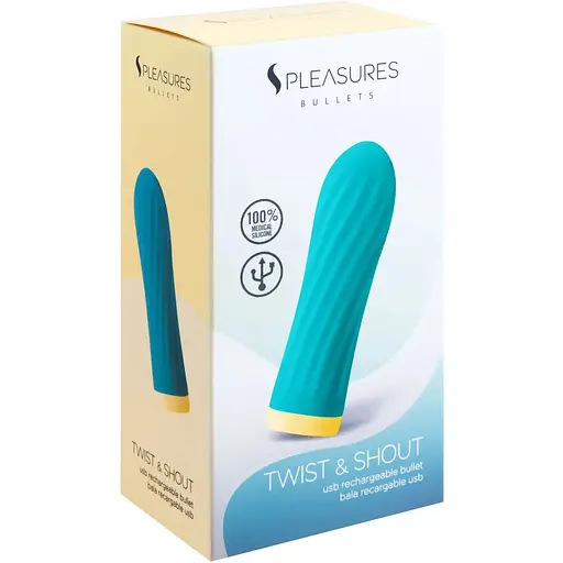 Віброкуля S Pleasures Bullets Twist & Shout Turquoise - фото 3