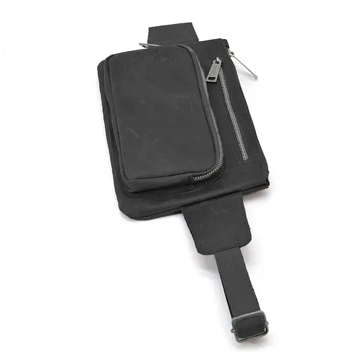 Кожаная мужская сумка на пояс TARWA 26х16х3 см 000296355 - фото 5