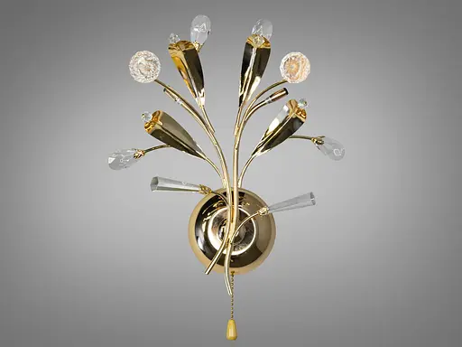 Настінний світильник 9466 золото-білий з кристалами - фото 1