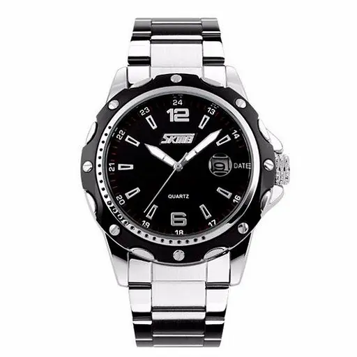 Чоловічий наручний годинник Skmei Robby Steel 0992S Сріблястий з чорним - фото 3