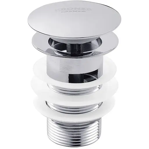 Донний клапан для раковини Kroner KRM - C962 1 1/4" з переливом CV022944, Хром - фото 1