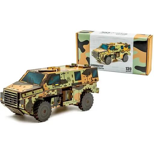 Деревянный 3D конструктор Бушмастер PuzzleOk 139-0209 139 деталей - фото 1