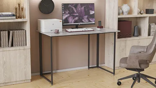 Компьютерный стол Ferrum-decor Ханна 75x140x60 черный ДСП Белый 16мм (FRD-103491) - фото 5