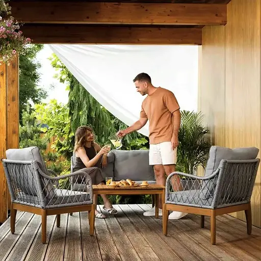 Комплект садових меблів Di Volio Ragio сірий - фото 5