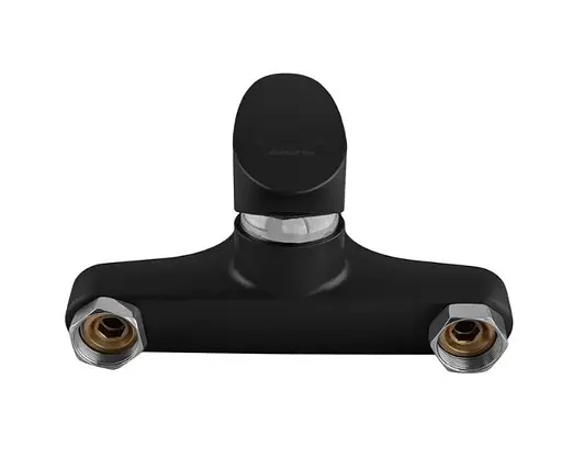 Смеситель для ванны Plamix CEZAR-009 EURO SET Matte black, со шлангом, лейкой и кронштейном (PM0693) - фото 4