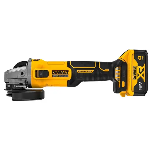 Шлифмашина угловая аккумуляторная бесщеточная DeWALT, 18 В XR Li-lon 4 Ач (DCG407M2T) - фото 3