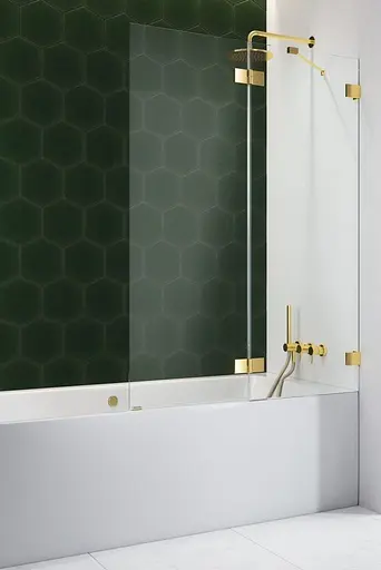 Шторка для ванны Radaway Essenza Pro Gold PND II 110 10102110-09-01L левая - фото 1