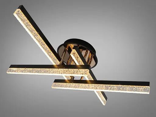 Світлодіодна люстра Romin стельова 42 Вт чорна 3 лінії - фото 3