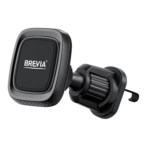 Тримач телефону автомобільний Brevia AirVent Pro MagHold на дефлектор, 4 магніти, чорний(48110) - фото 1